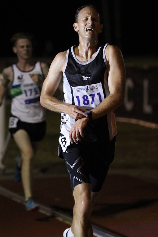 Russell Clowes running in the 2019 Box Hill Classic Men's 3000m 'F' Race.