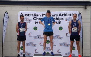 Shane Grund and Russell Clowes second and third in 2019 Australian Masters Athletics 5000m National Championships Men 35-39